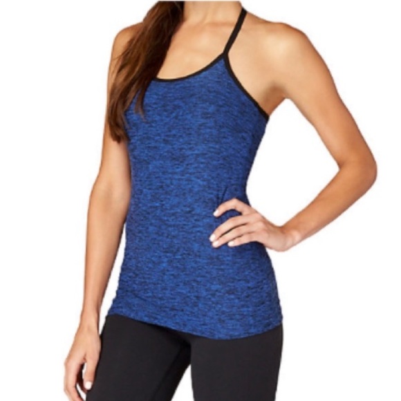 BEYOND YOGA Slim Space Dye Racerback Blue Cami Tank Top - Picture 2 of 7